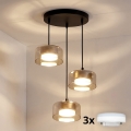 Brilagi - Lampa wisząca LED RGB+CCT ściemnialna na przewodzie AURA LUX 3xGX53/14W/230V 2700-6500K Wi‑Fi Tuya czarny/złoty