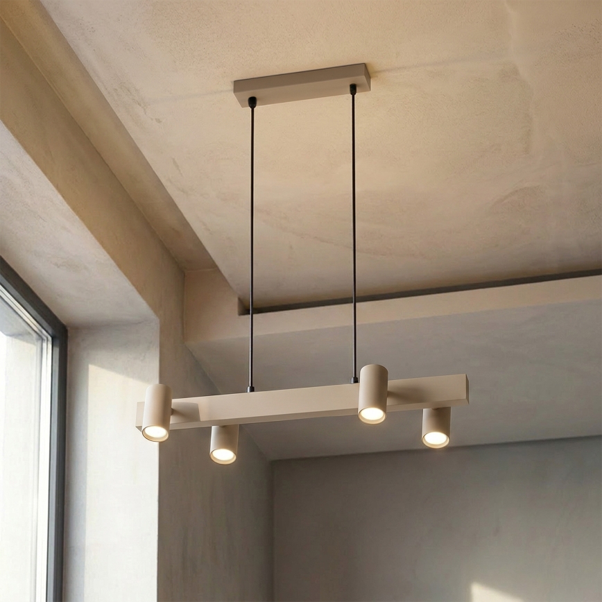 Brilagi - LED RGBW ściemnialny żyrandol na lince SELE 4xGU10/6,5W/230V 2700-6500K beżowy