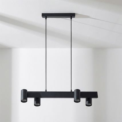 Brilagi - LED RGBW ściemnialny żyrandol na lince SELE 4xGU10/6,5W/230V 2700-6500K czarny
