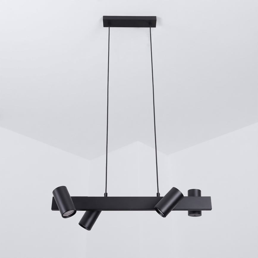 Brilagi - LED RGBW ściemnialny żyrandol na lince SELE 4xGU10/6,5W/230V 2700-6500K czarny