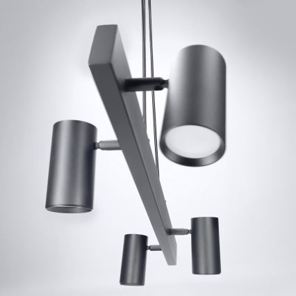 Brilagi - LED RGBW ściemnialny żyrandol na lince SELE 4xGU10/6,5W/230V 2700-6500K czarny