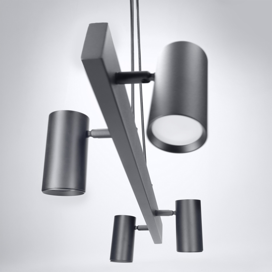 Brilagi - LED RGBW ściemnialny żyrandol na lince SELE 4xGU10/6,5W/230V 2700-6500K czarny