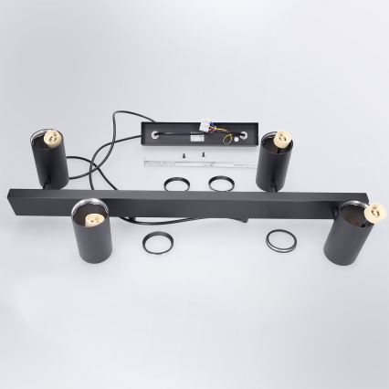 Brilagi - LED RGBW ściemnialny żyrandol na lince SELE 4xGU10/6,5W/230V 2700-6500K czarny