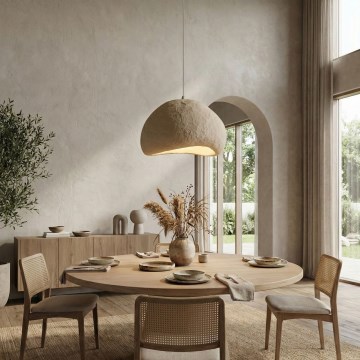 Brilagi - Lampa wisząca LOVAL na lince 1xE27/40W/230V śr. 50 cm beżowa