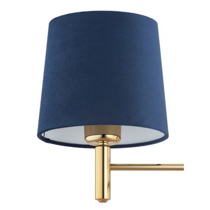 Brilagi - Lampa wisząca na drążku MONTE 3xE27/60W/230V niebieska/złota