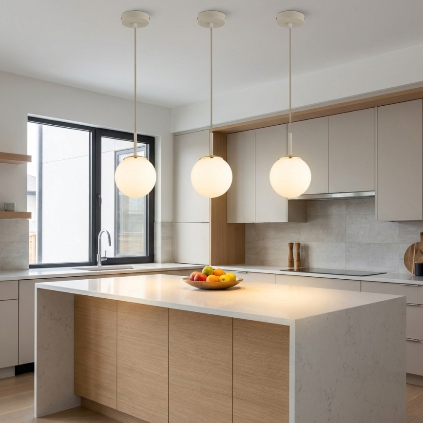 Brilagi - Lampa wisząca na lince 1xE27/60W/230V beżowa/złota
