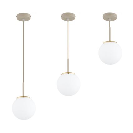Brilagi - Lampa wisząca na lince 1xE27/60W/230V beżowa/złota