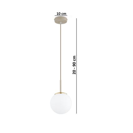 Brilagi - Lampa wisząca na lince 1xE27/60W/230V beżowa/złota