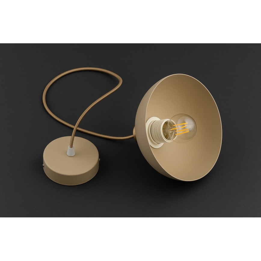 Brilagi - Lampa wisząca na lince 1xE27/60W/230V Ø 18 cm beżowa/złota