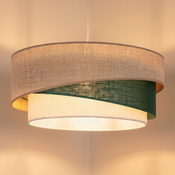 Brilagi - Lampa wisząca na lince ARROW 1xE27/60W/230V śr. 45 cm beżowa/zielona/biała