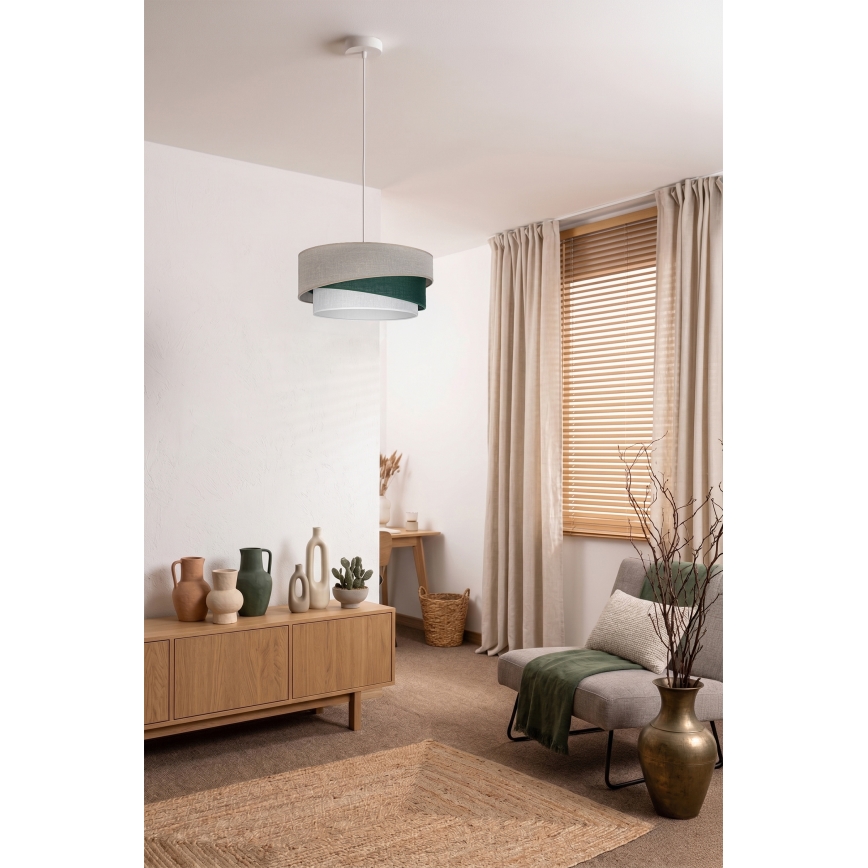 Brilagi - Lampa wisząca na lince ARROW 1xE27/60W/230V śr. 45 cm beżowa/zielona/biała