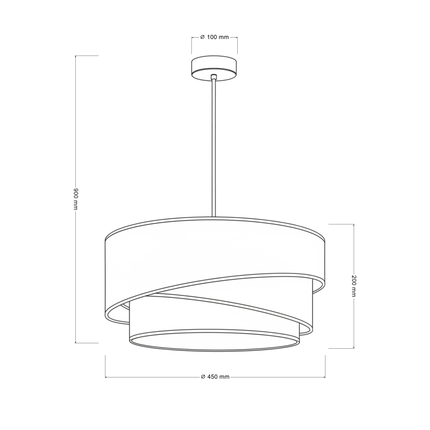 Brilagi - Lampa wisząca na lince ARROW 1xE27/60W/230V śr. 45 cm beżowa/zielona/biała