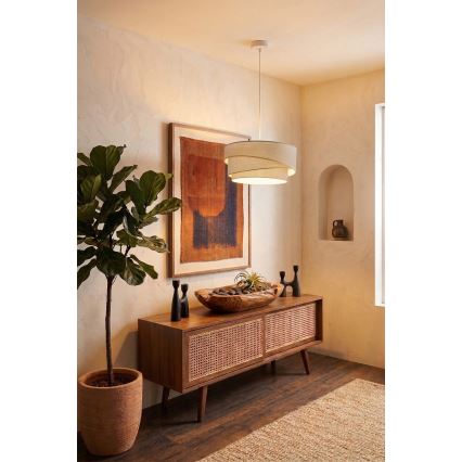 Brilagi - Lampa wisząca na lince ARROW 1xE27/60W/230V Ø 45 cm beżowa