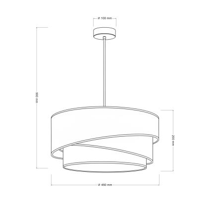 Brilagi - Lampa wisząca na lince ARROW 1xE27/60W/230V Ø 45 cm beżowa