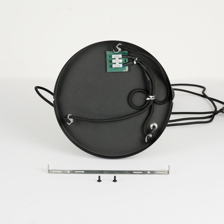 Brilagi - Lampa wisząca na lince BASKLITE 3xE27/15W/230V drewno kauczukowca/czarna