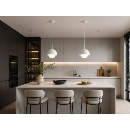 BRILAGI - Lampa wisząca na lince COSMO 1xE27/60W/230V śr. 18 cm biała