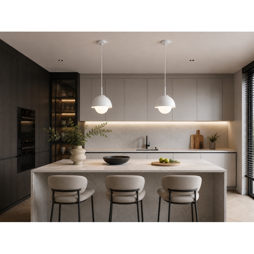 BRILAGI - Lampa wisząca na lince COSMO 1xE27/60W/230V śr. 18 cm biała