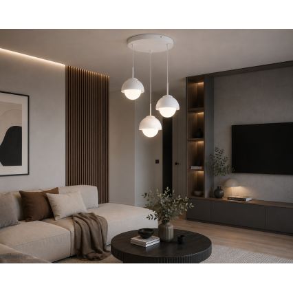 BRILAGI - Lampa wisząca na lince COSMO 3xE27/60W/230V biała/złota