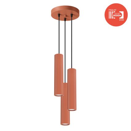 Brilagi - Lampa wisząca na lince CRESTO 3xGU10/10W/230V czerwona