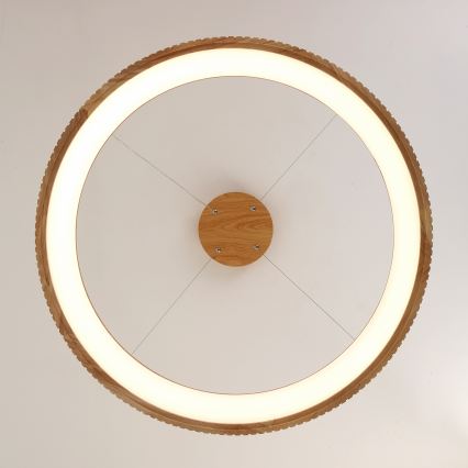 Brilagi - LED żyrandol na lince FALCON WOOD MODERN LED/60W/230V 3000/4000/6000K śr. 80 cm drewno