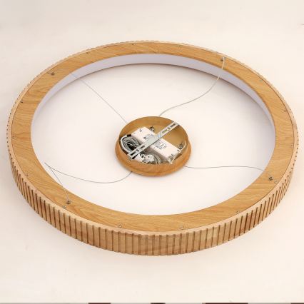 Brilagi - LED żyrandol na lince FALCON WOOD MODERN LED/60W/230V 3000/4000/6000K śr. 80 cm drewno