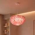 Brilagi - Lampa wisząca na lince FEATHER 3xE27/40W/230V śr. 50 cm różowa