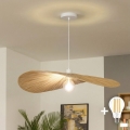 Brilagi - Lampa wisząca na lince LED CERIA BOHO 1xE27/40W/230V Ø 80 cm rafia