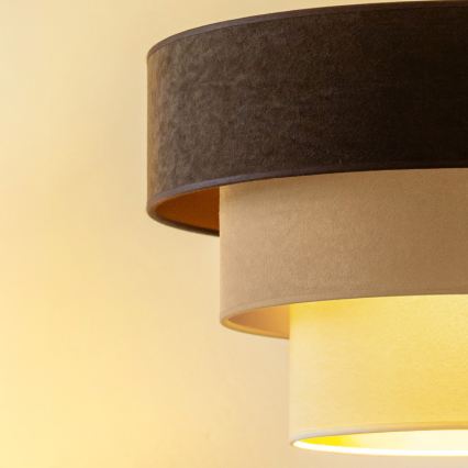 Brilagi - Lampa wisząca na lince LUNETA 1xE27/60W/230V śr. 40 cm brązowa/beżowa/kremowa