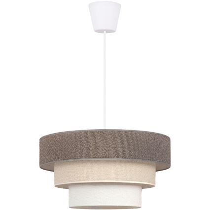 Brilagi - Lampa wisząca na lince LUNETA 1xE27/60W/230V śr. 40 cm szary/kremowy/biały