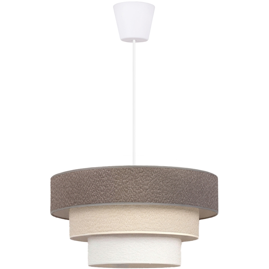 Brilagi - Lampa wisząca na lince LUNETA 1xE27/60W/230V śr. 40 cm szary/kremowy/biały