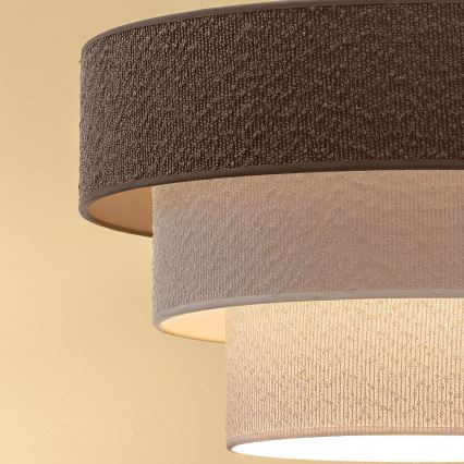 Brilagi - Lampa wisząca na lince LUNETA 1xE27/60W/230V śr. 40 cm szary/kremowy/biały