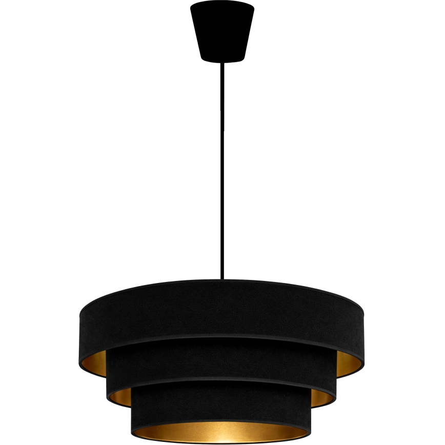 Brilagi - Lampa wisząca na lince LUNETA 1xE27/60W/230V Ø 40 cm czarny/złoty
