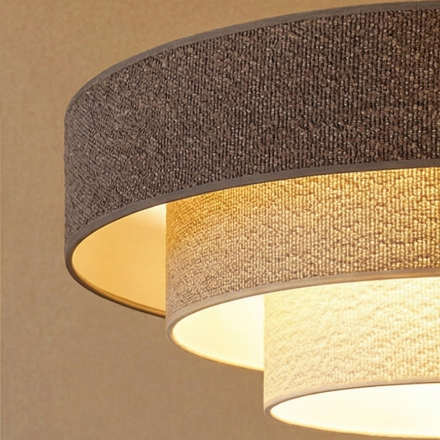 Brilagi - Lampa wisząca na lince LUNETA 3xE27/60W/230V Ø80 cm szary/kremowy/biały