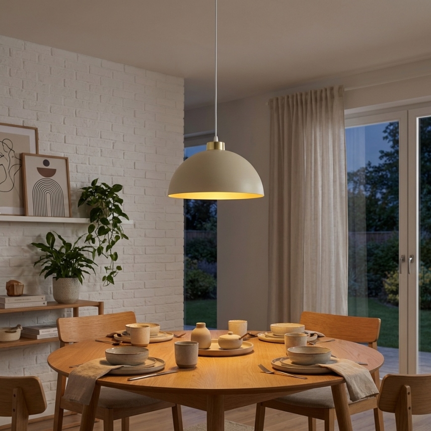 Brilagi - Lampa wisząca na lince MOON 1xE27/60W/230V śr. 30 cm beżowo-złota