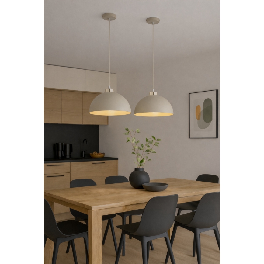 Brilagi - Lampa wisząca na lince MOON 1xE27/60W/230V śr. 30 cm beżowo-złota