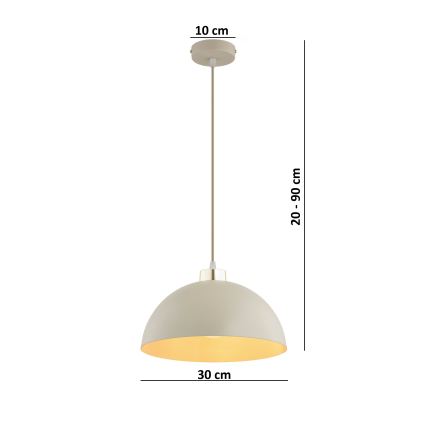 Brilagi - Lampa wisząca na lince MOON 1xE27/60W/230V śr. 30 cm beżowo-złota