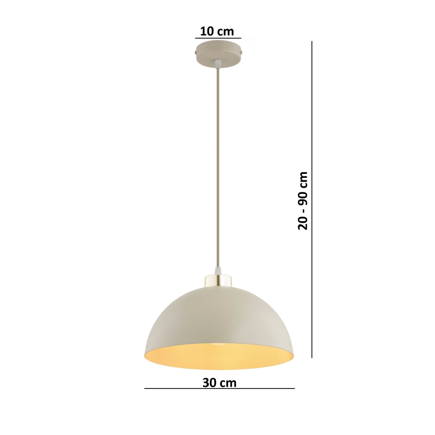 Brilagi - Lampa wisząca na lince MOON 1xE27/60W/230V śr. 30 cm beżowo-złota