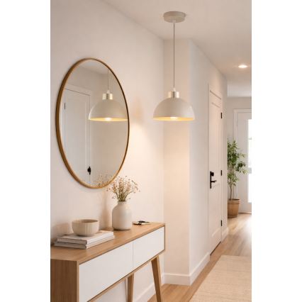 Brilagi - Lampa wisząca na lince MOON 1xE27/60W/230V Ø 18 cm beżowa/złota