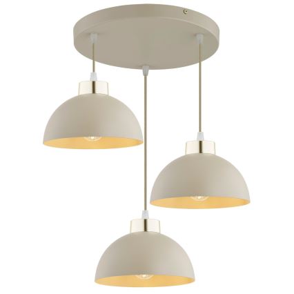 Brilagi - Lampa wisząca na lince MOON 3xE27/60W/230V beżowa/złota