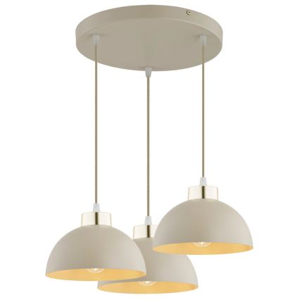 Brilagi - Lampa wisząca na lince MOON 3xE27/60W/230V beżowa/złota