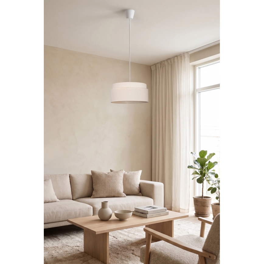 Brilagi - Lampa wisząca na lince PADOVA 1xE27/60W/230V Ø 40 cm kremowa