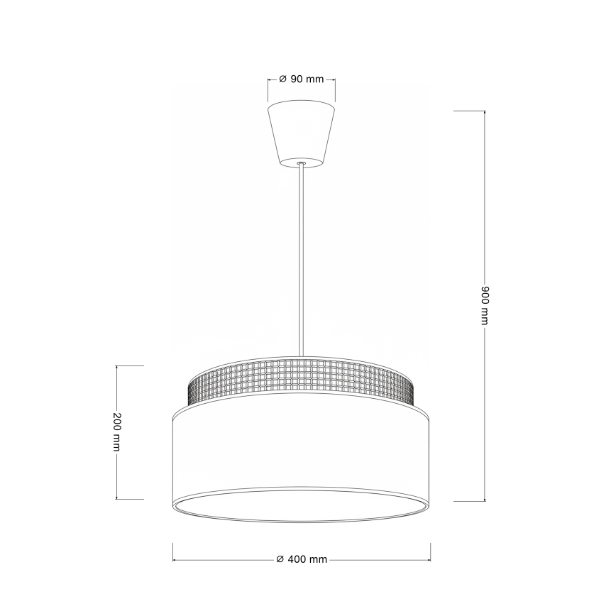Brilagi - Lampa wisząca na lince PADOVA 1xE27/60W/230V Ø 40 cm kremowa