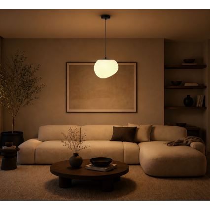 BRILAGI - Lampa wisząca na lince PEBBLES 1xE27/40W/230V śr. 25 cm czarna