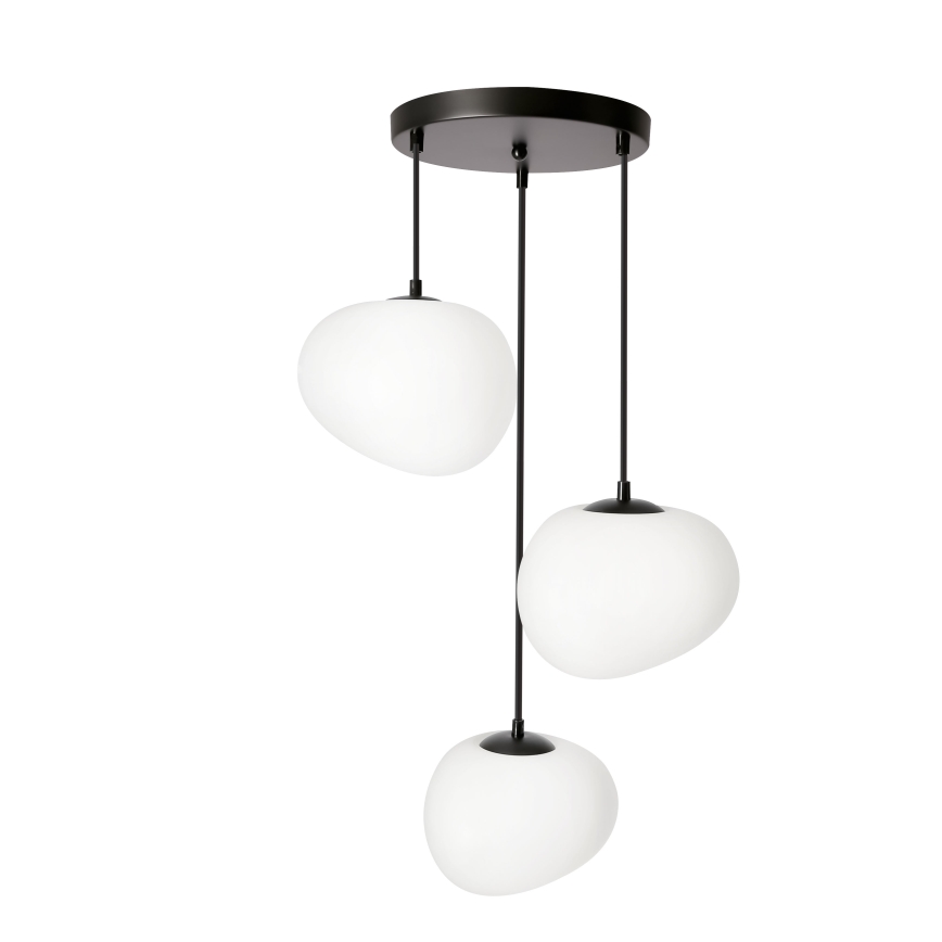 BRILAGI - Lampa wisząca na lince PEBBLES 3xE27/40W/230V średnica 42 cm czarny