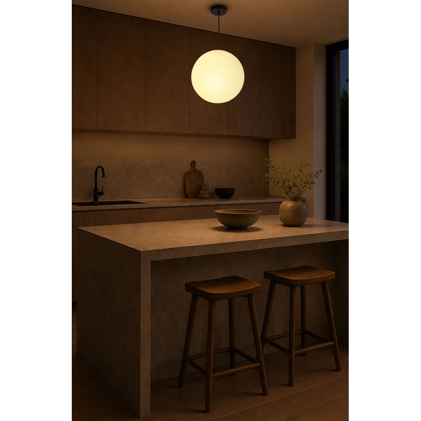 BRILAGI - Lampa wisząca na lince POLOS 1xE27/40W/230V śr. 30 cm czarna