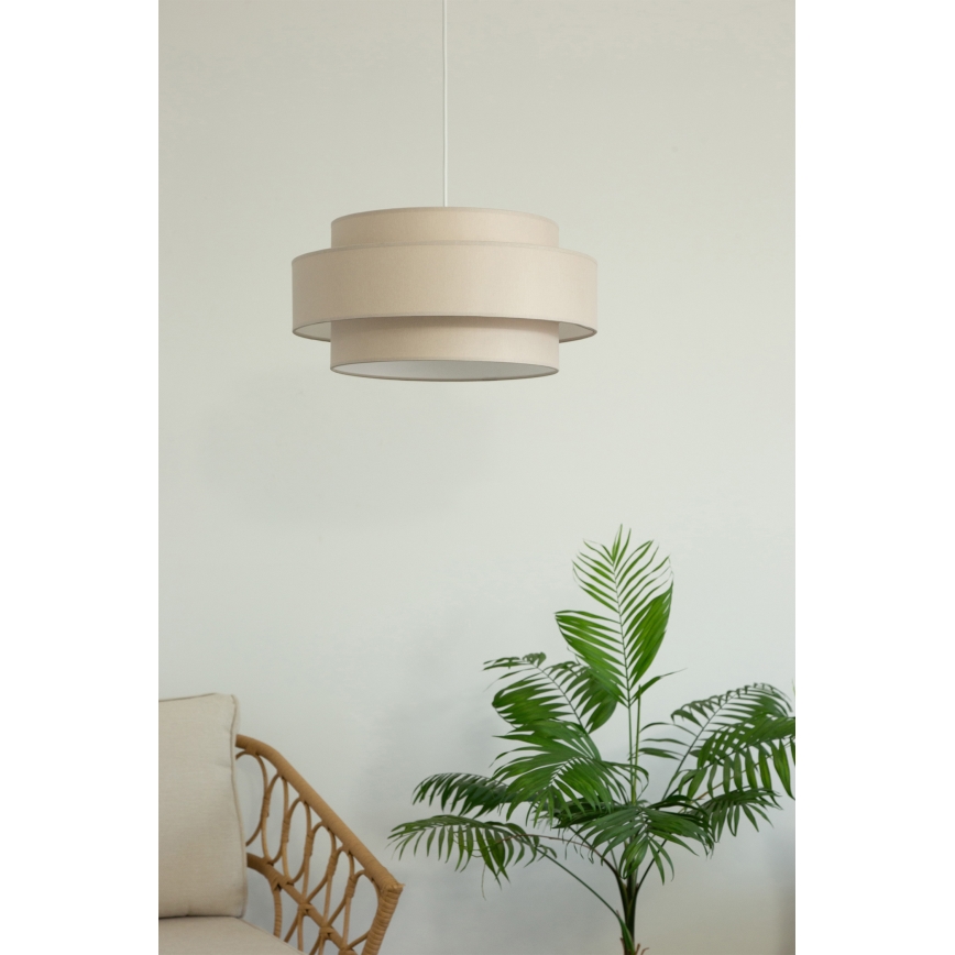 Brilagi - Lampa wisząca na lince RESNA 1xE27/60W/230V śr. 40 cm beżowa