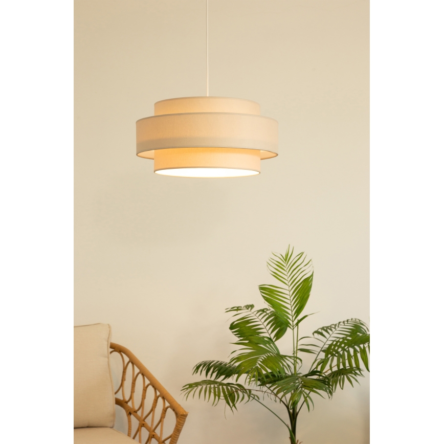 Brilagi - Lampa wisząca na lince RESNA 1xE27/60W/230V śr. 40 cm beżowa