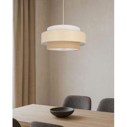 Brilagi - Lampa wisząca na lince RESNA 1xE27/60W/230V śr. 40 cm kremowy/beżowy