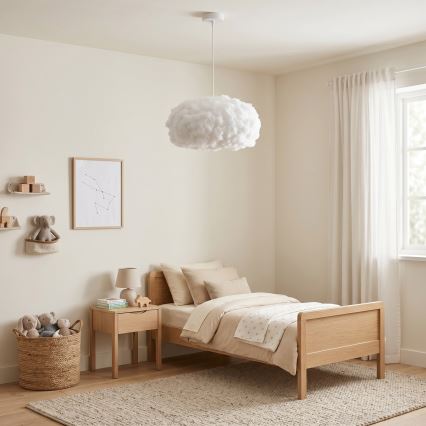 Brilagi - Lampa wisząca na lince SOLEAIR 1xE27/60W/230V śr. 45 cm biała