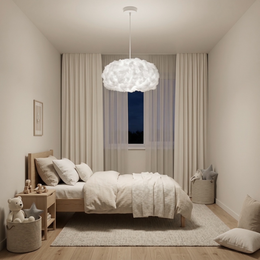 Brilagi - Lampa wisząca na lince SOLEAIR 1xE27/60W/230V śr. 45 cm biała
